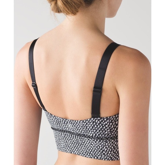 Lululemon Both Ways Medium Support Sports Bra Scatter Star Arctic Grey Black 2 - Picture 3 of 12